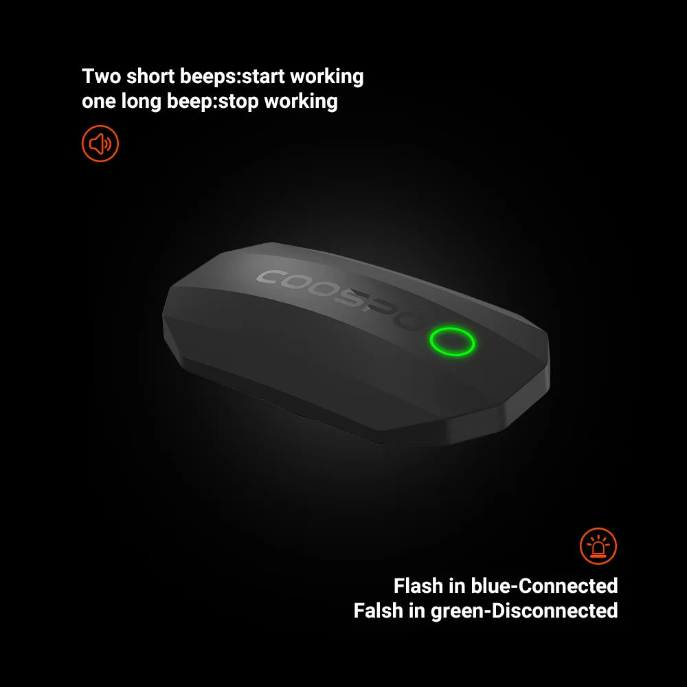 COOSPO Heart Rate Sensor With Chest Strap Dual Mode ANT Bluetooth H808S Cycling Computer for Wahoo Garmin Zwift Sports Monitor