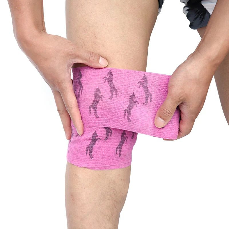 Athletic Tape Wraps for Sports, Colorful Bandage for Tattooing, Finger Joint, Knee Pet, Printed Self-Adhesive Wraps, 2.5cm-10cm