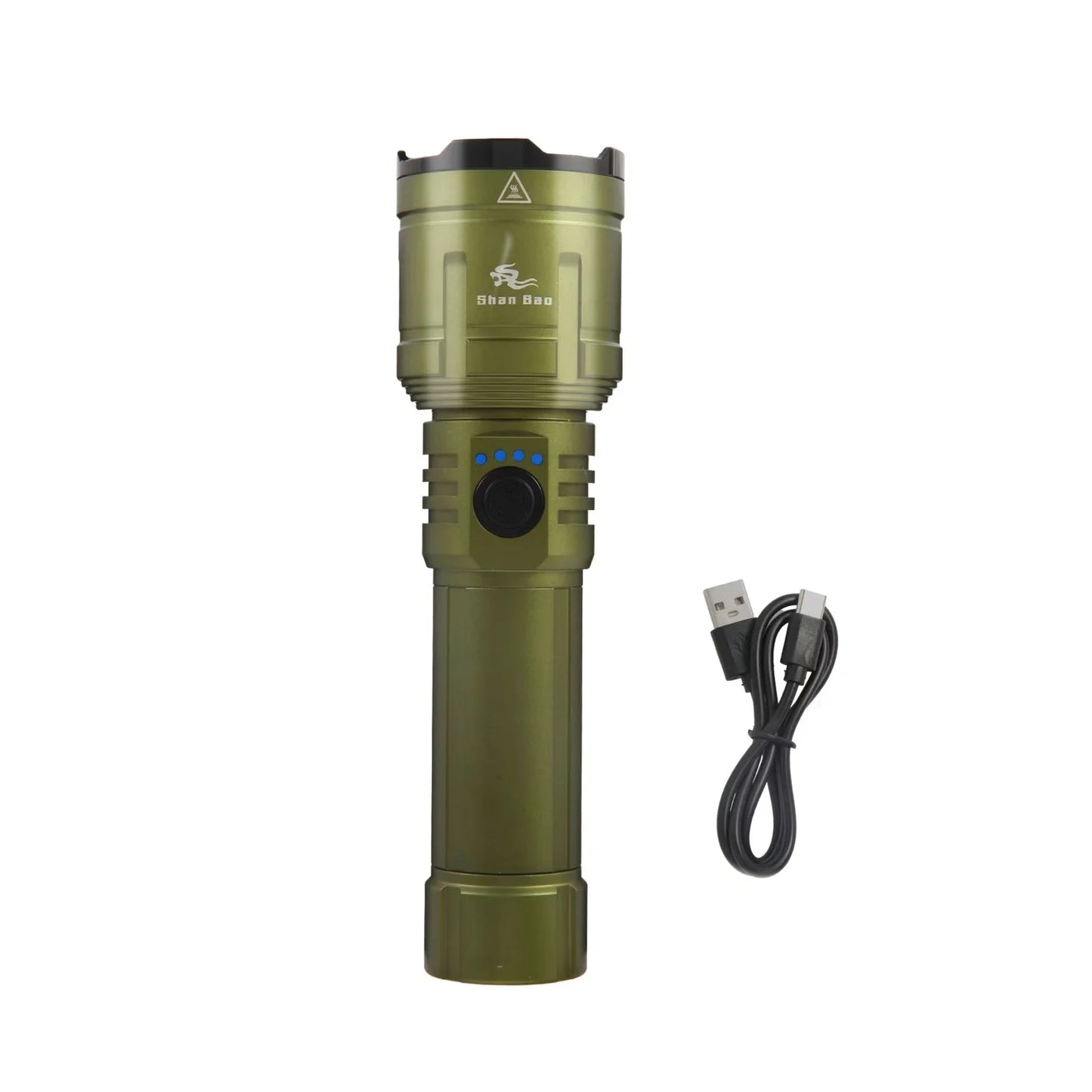 Outdoor Zoom Waterproof Flashlight Super Bright Light Focused Light Source Can Light a Flame (3000LM)