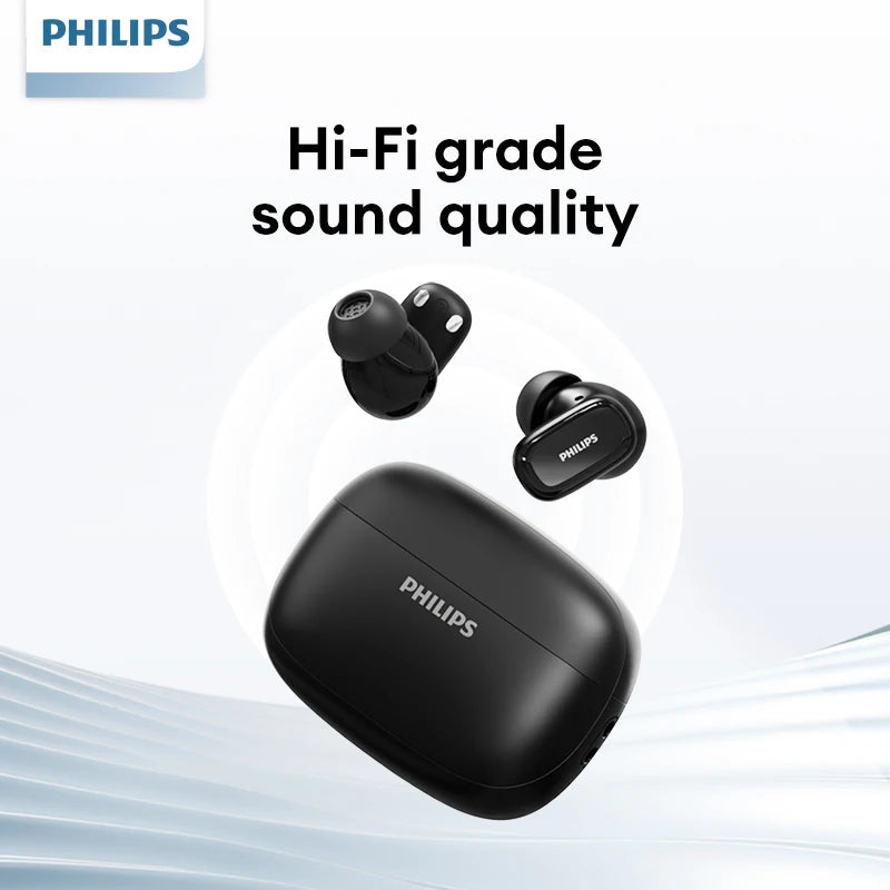 Original Philips TAT2569 Wireless Bluetooth V5.4 Noise Reduction IPX4 Waterproof Sport Earbuds t New Low Latency Gaming Headse