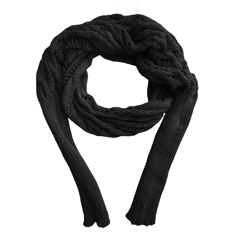 2024 Scarf With Sleeves Women Soft Knitted Wrap New Fashionable Pullover Shawl Windproof Warm Autumn Winter Poncho