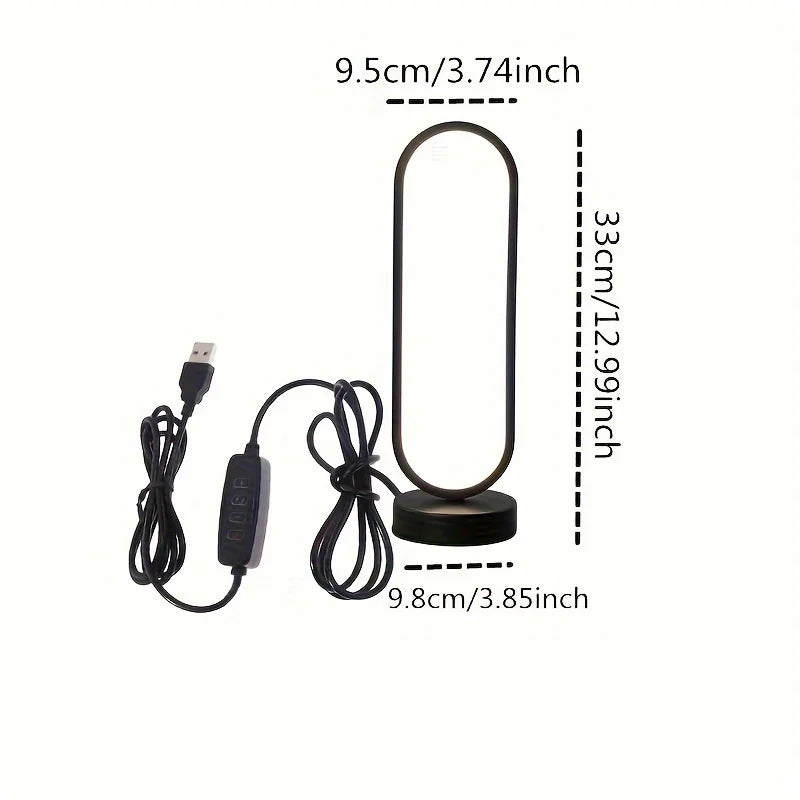 Bedroom Ring Lamp Living Room Three-color Dimming Bedside Lamp LED Night Light