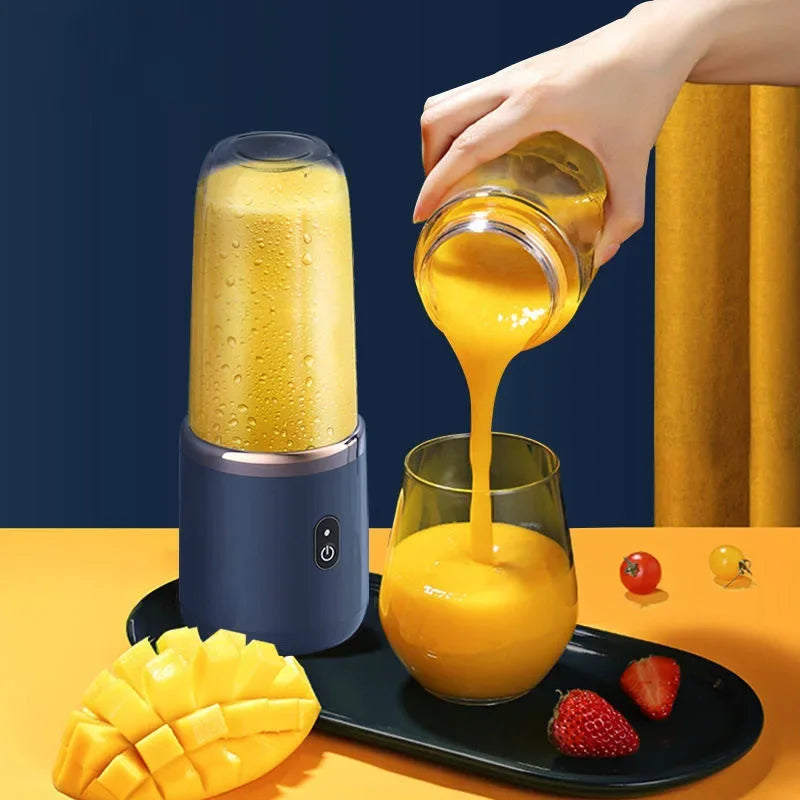 Xiaomi Portable Electric Fruit Juice Blenders 400ml Personal sized Mini Bottle Home USB rechargeable 6 Blades blender Machine