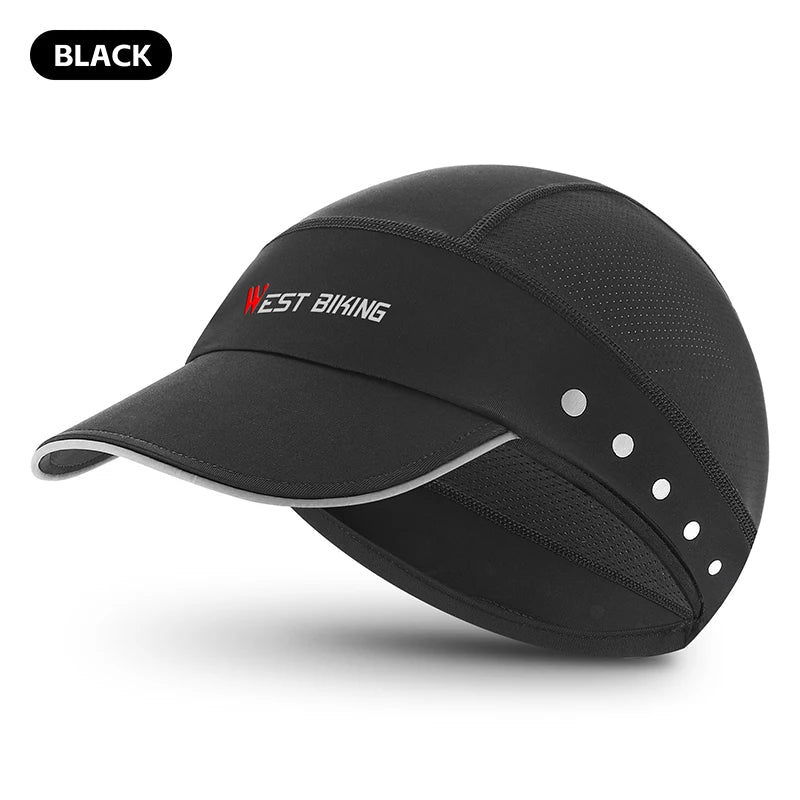 WEST BIKING Cycling Cap With Brim Sun Protection Summer Breathable Sports Quick Dry Bicycle Hat Men Bike Headwear Gorra Ciclismo