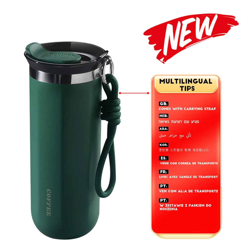 Thermal Mug Thermos Bottle for Coffee Tumbler Cup Water Bottle Stainless Steel Insulated Vacuum Flask Leakproof Travel Drinkware