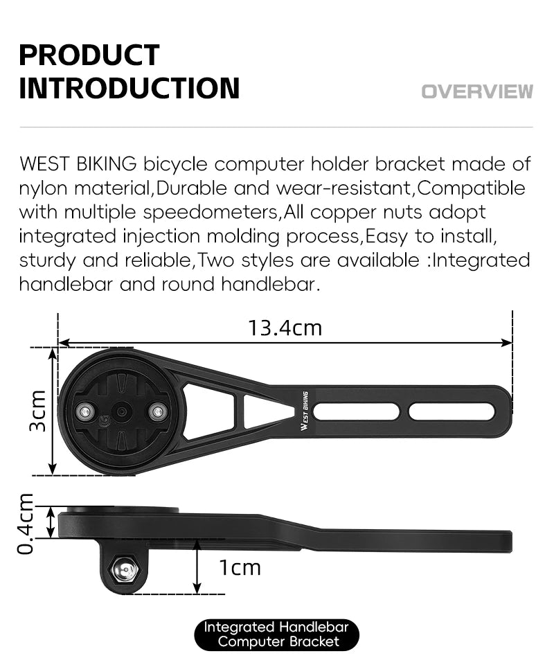 WEST BIKING Cycling Computer Holder For Garmin/Bryton/Wahoo Speedometer Bike Lights&Camera Mount MTB Road Bicycle Accessories