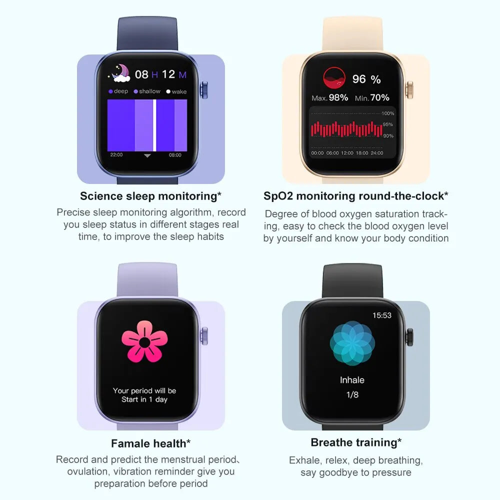 Smartwatch Men Women Health Monitoring IP68 Waterproof COLMI P71 Voice Calling Smart Notifications Voice Assistant Smart Watch