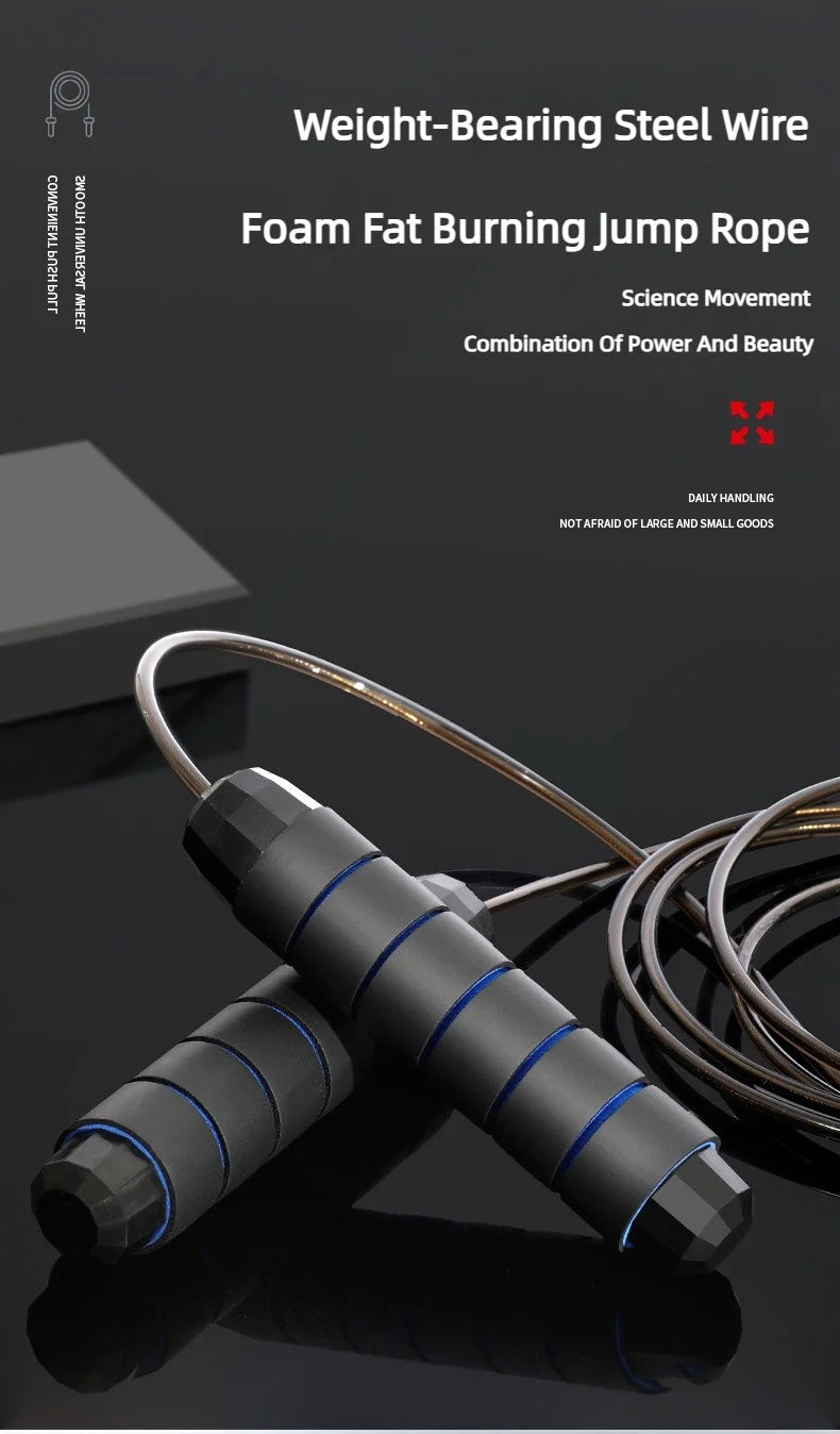 The New Jump Rope Steel Wire Skipping Exercise Adjustable Jumping Fitness Workout Training Home Sport Equipment Tangle-Free