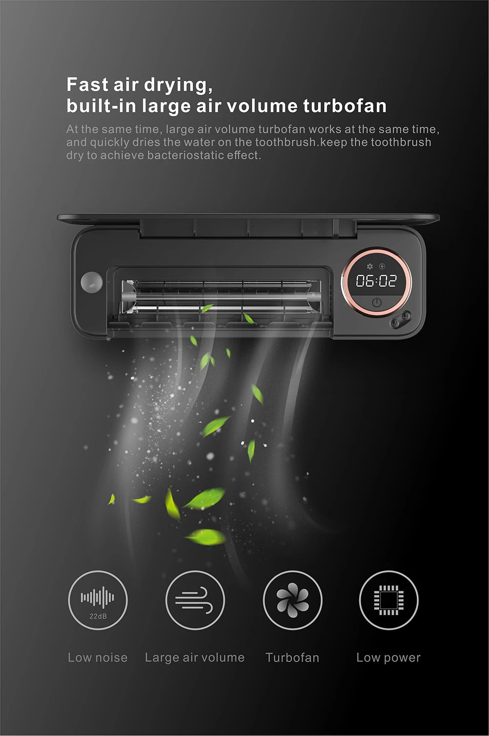New Xiaomi UV Toothbrush Razor Storage Sterilizer LED Display Rechargeable Tooth Brush Holder Wall-Mount Bathroom Accessories