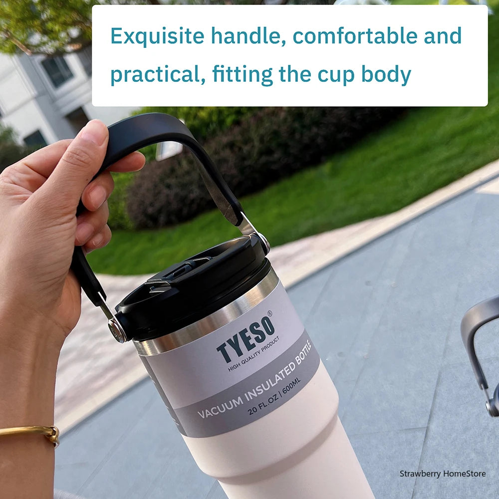 TYESO Stainless Steel Double-layer Coffee Cup Cold And Hot Car Mug Vacuum Flask Travel Thermos Bottle Portable Car Water Bottle
