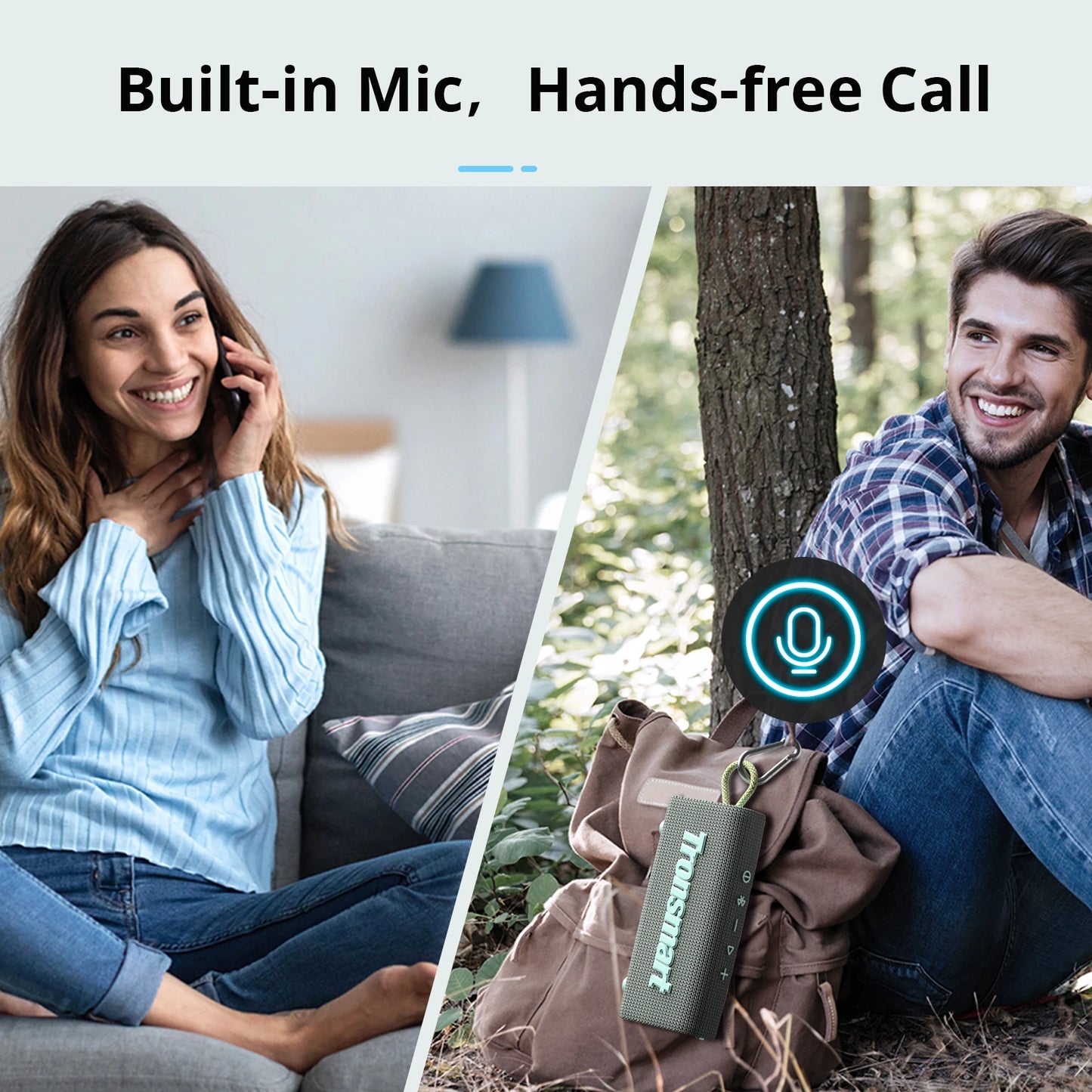 Portable Bluetooth 5.3 Speaker Tronsmart Trip Speaker Dual-Driver with IPX7 Waterproof, True Wireless Stereo for Outdoor speaker