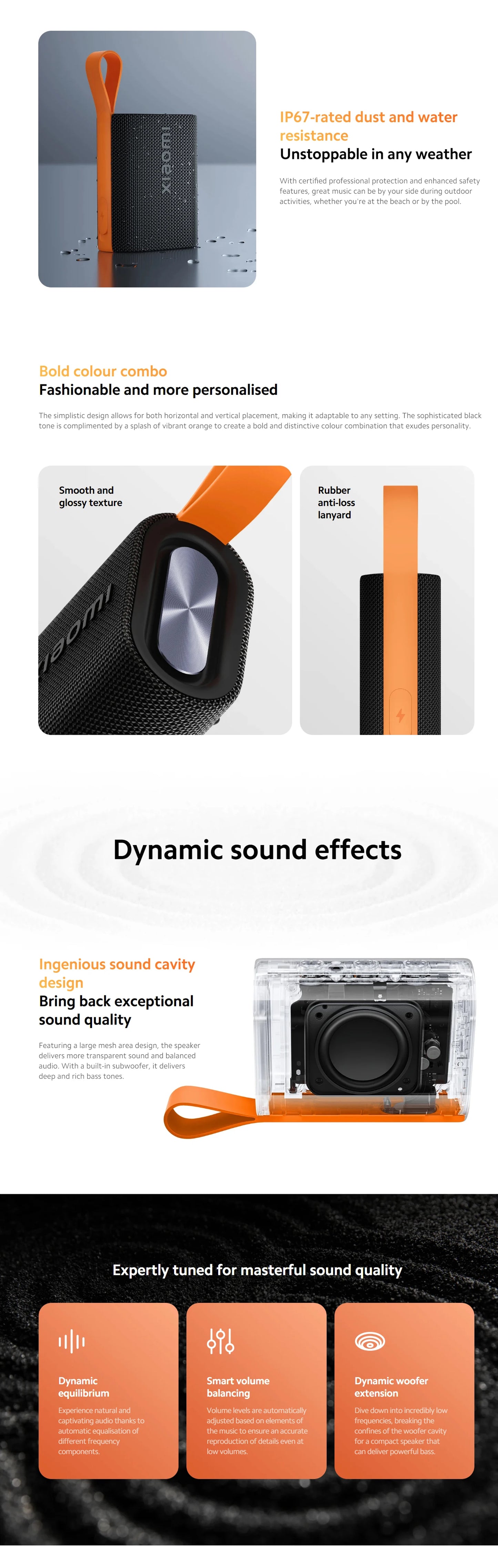 NEW Xiaomi Bluetooth 5.4 Portable Speaker Sound Pocket IP67 TWS 1000mAh 10 Hours Ultra-Long Battery Life Microphone Stereo Combo