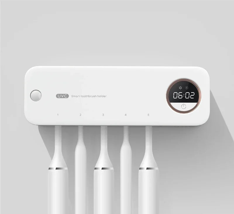 New Xiaomi UV Toothbrush Razor Storage Sterilizer LED Display Rechargeable Tooth Brush Holder Wall-Mount Bathroom Accessories