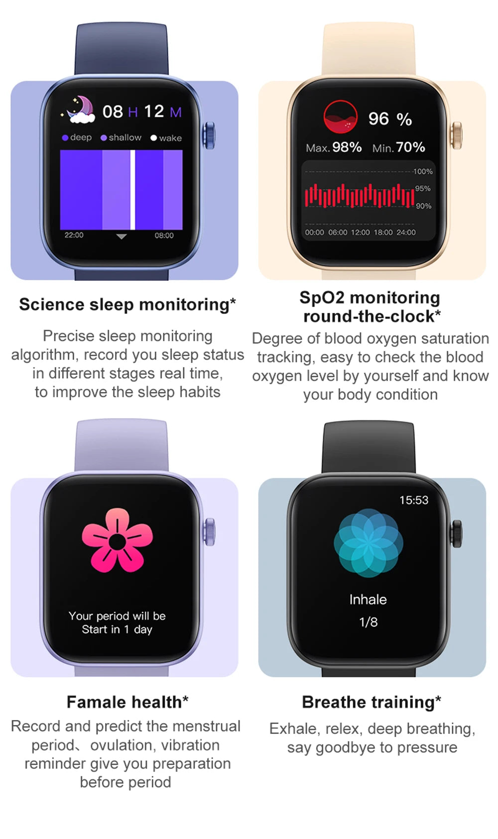 Smartwatch Men Women Health Monitoring IP68 Waterproof COLMI P71 Voice Calling Smart Notifications Voice Assistant Smart Watch