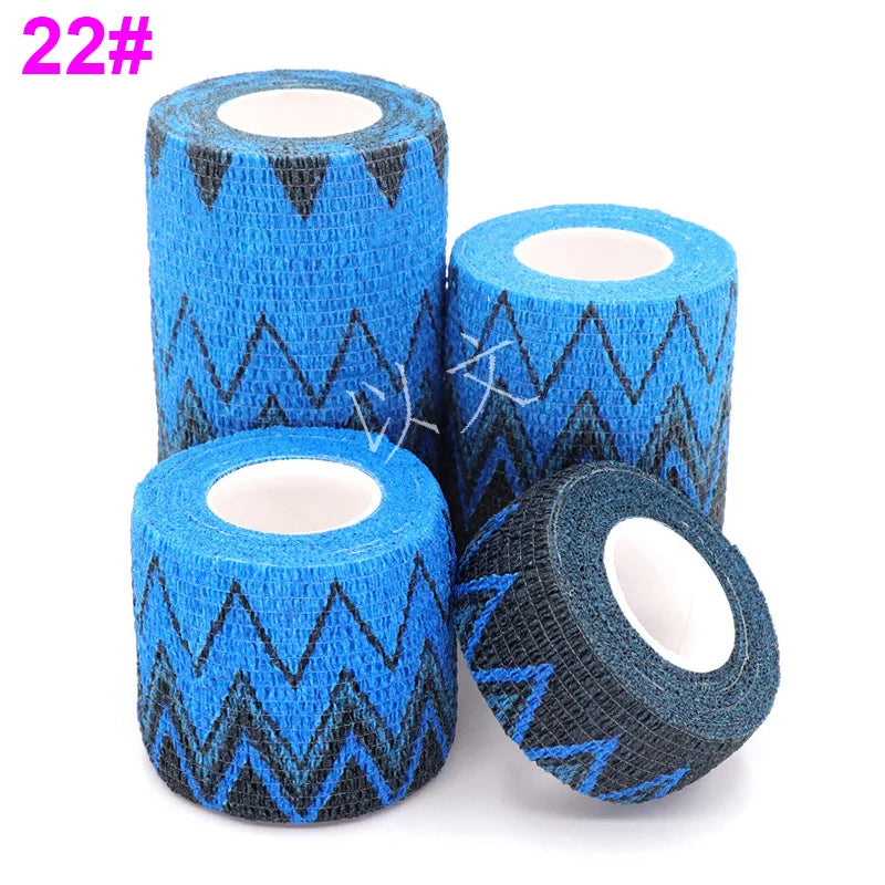 Athletic Tape Wraps for Sports, Colorful Bandage for Tattooing, Finger Joint, Knee Pet, Printed Self-Adhesive Wraps, 2.5cm-10cm