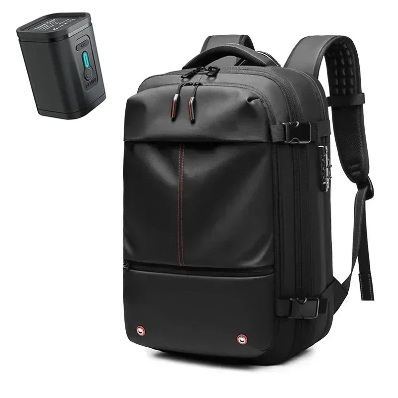Travel Men 17 Inch Laptop Backpack Vacuum Compression Backpack Business Large Capacity School Backpack Expand Outdoor