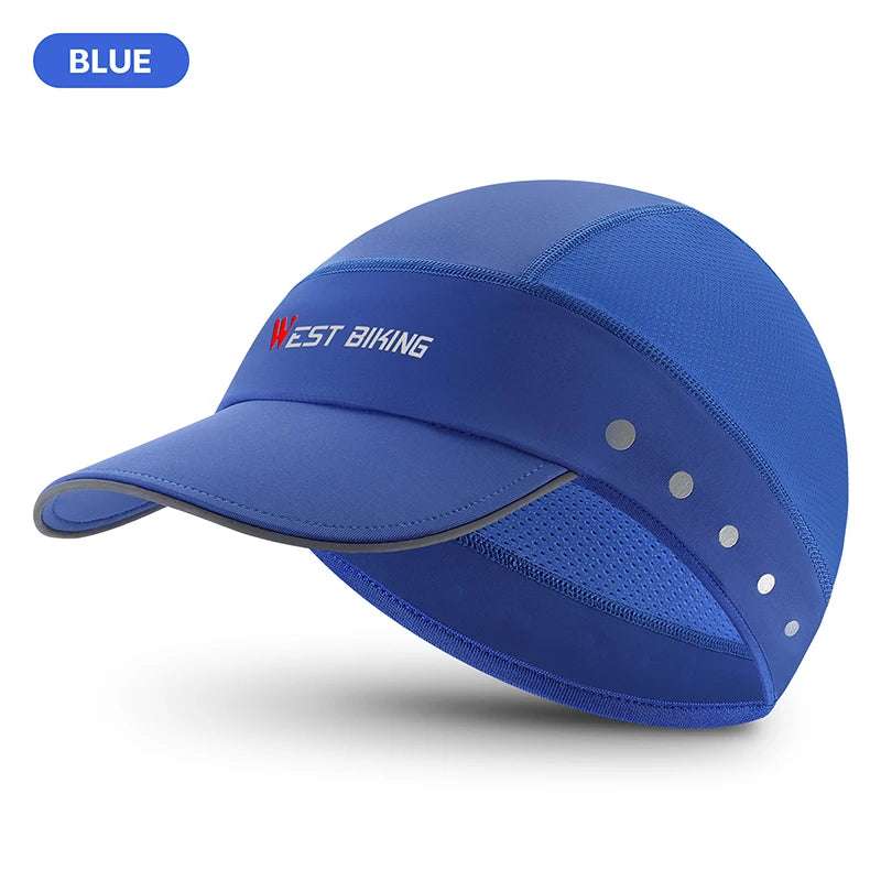 WEST BIKING Cycling Cap With Brim Sun Protection Summer Breathable Sports Quick Dry Bicycle Hat Men Bike Headwear Gorra Ciclismo