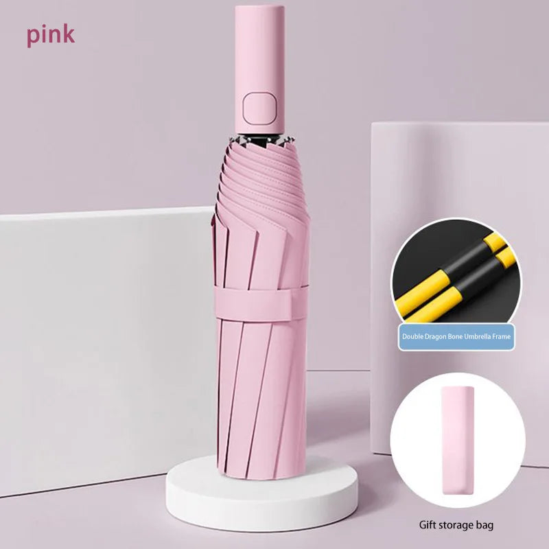 Xiaomi 24 Automatic Umbrella Open Close Light Collapsible Large Format Outdoor Sunshade UV Protection Automatic Umbrella Bone Solid Color