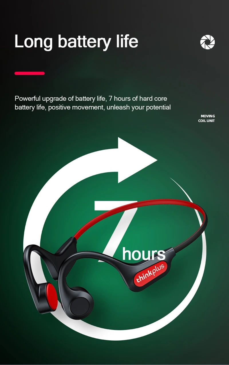 Original Lenovo X3 Pro Bone Conduction Headphone Bluetooth 5.3 Wireless Headset Waterproof Ear Hook Sports Earphones With Mic
