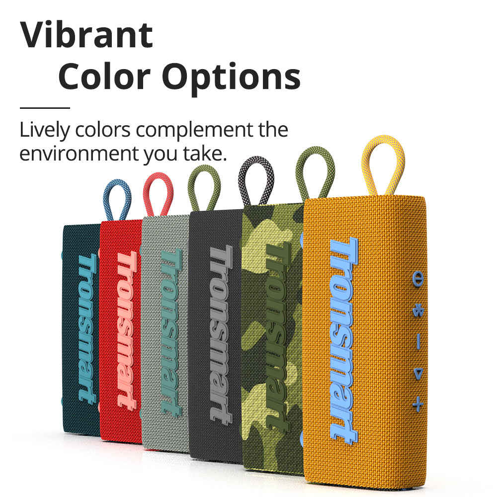 Portable Bluetooth 5.3 Speaker Tronsmart Trip Speaker Dual-Driver with IPX7 Waterproof, True Wireless Stereo for Outdoor speaker