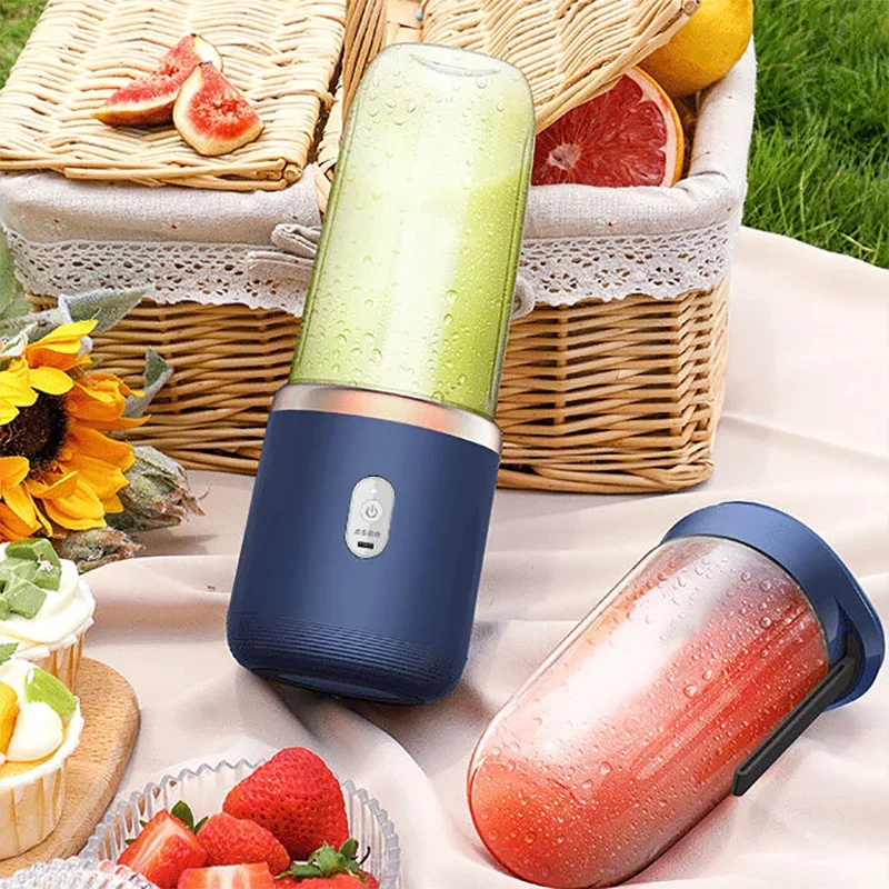 Xiaomi Portable Electric Fruit Juice Blenders 400ml Personal sized Mini Bottle Home USB rechargeable 6 Blades blender Machine
