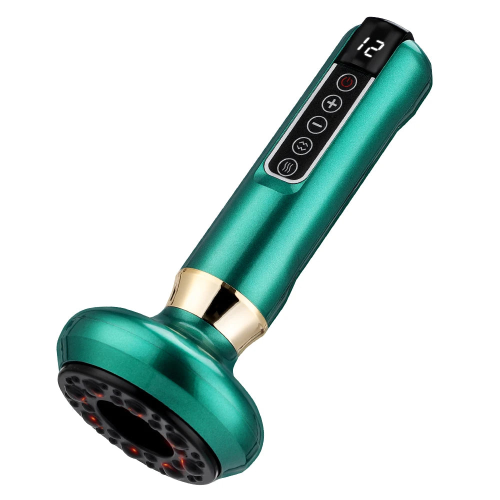 Electric Cupping Massager Vacuum Suction Cup GuaSha Anti Cellulite Beauty Health Scraping Infrared Heat Body Slimming Massage