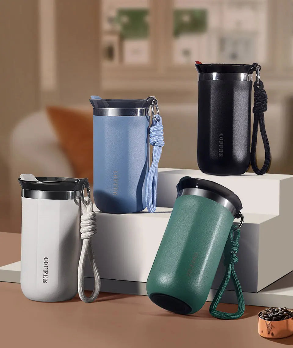 Thermal Mug Thermos Bottle for Coffee Tumbler Cup Water Bottle Stainless Steel Insulated Vacuum Flask Leakproof Travel Drinkware