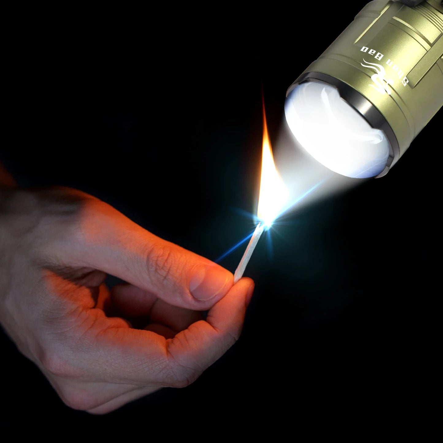 Outdoor Zoom Waterproof Flashlight Super Bright Light Focused Light Source Can Light a Flame (3000LM)