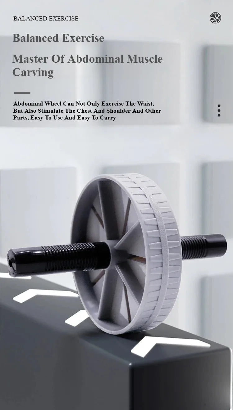 1Pcs Abdominal Wheel Strong Load Bearing Non-slip Roller Strengthen Muscle Exercise Equipment Fitness Training Home Use Silent