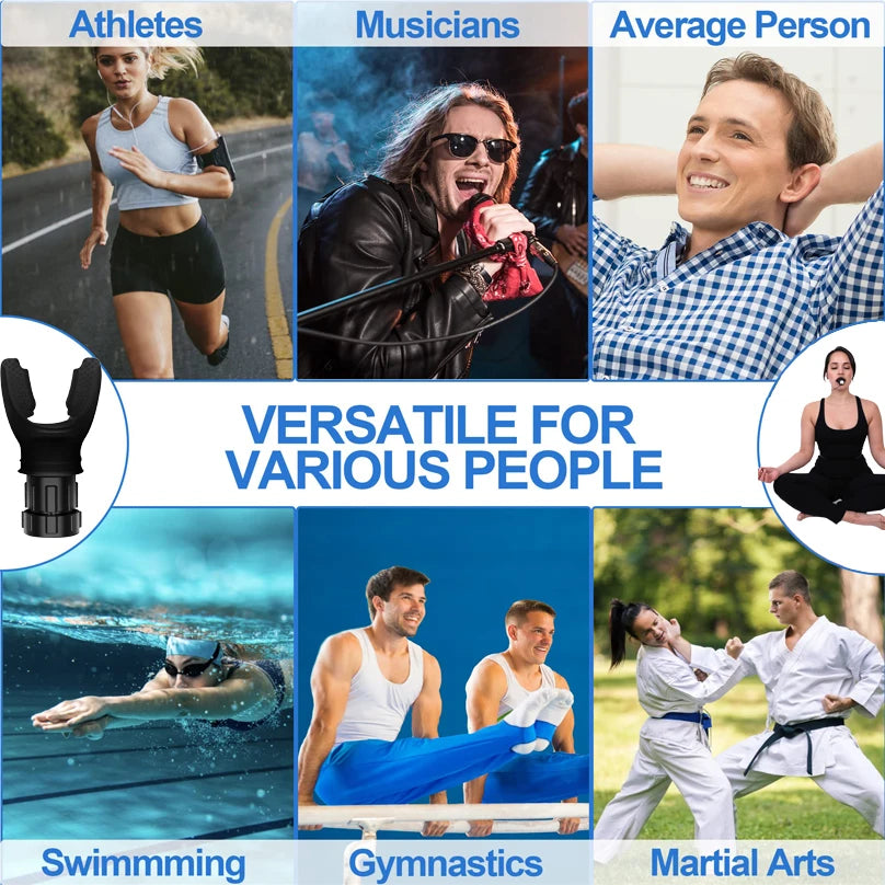 Breathing Trainer Lung Flexer Durable Fitness Exerciser Increases Lung Capacity Breath Adjustable Levels Deep Breath