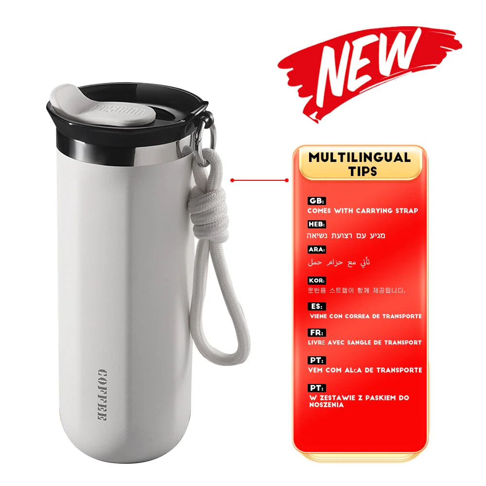 Thermal Mug Thermos Bottle for Coffee Tumbler Cup Water Bottle Stainless Steel Insulated Vacuum Flask Leakproof Travel Drinkware