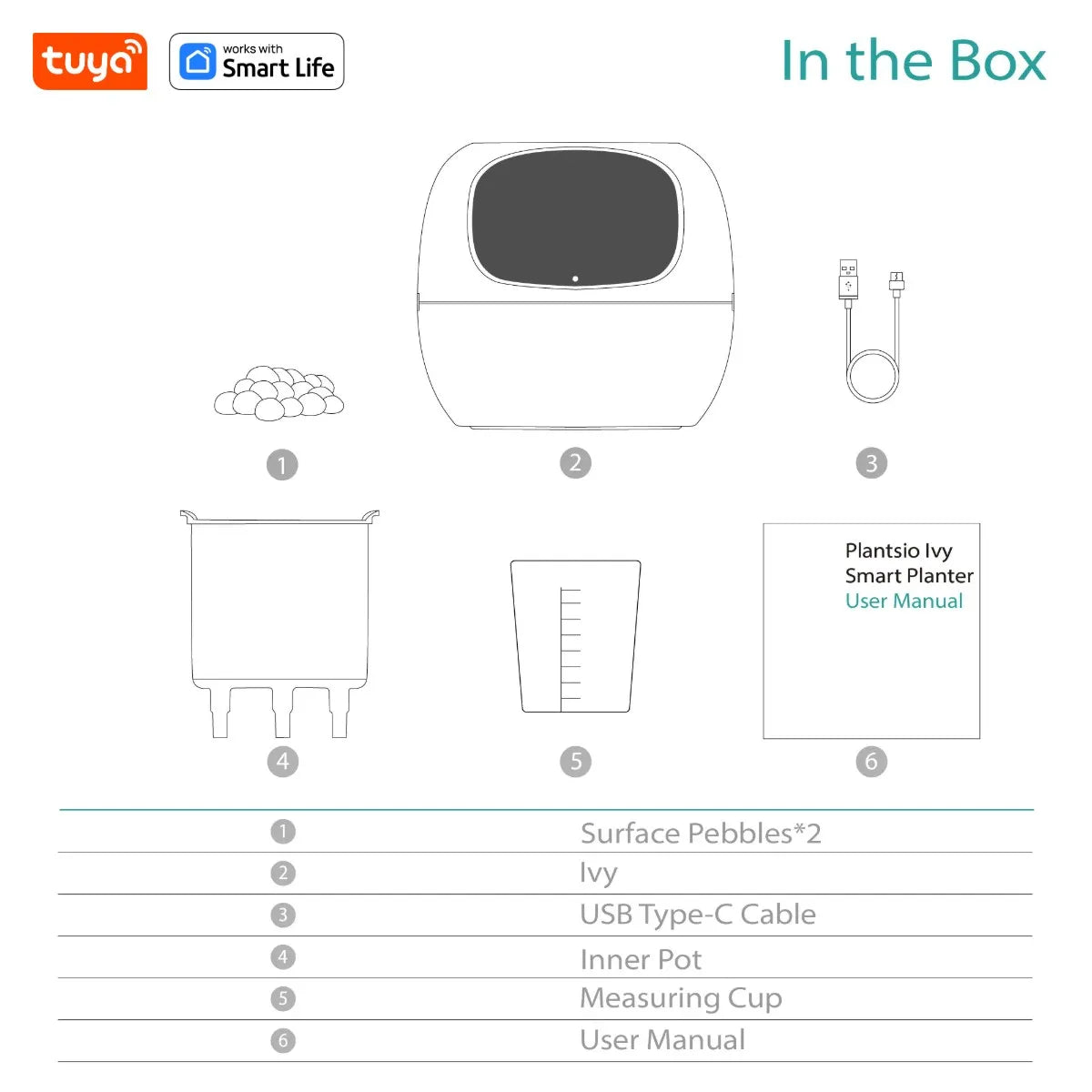 Smart Planter Tuya Ivy Endless Fun Over 49 Rich Expressions,7 smart sensors,AI Chips Make Raising Plants Easy and Fun