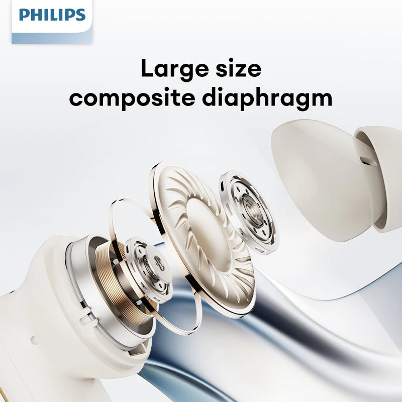 Original Philips TAT2569 Wireless Bluetooth V5.4 Noise Reduction IPX4 Waterproof Sport Earbuds t New Low Latency Gaming Headse