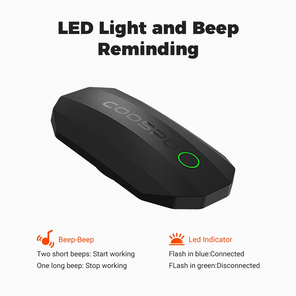 COOSPO Heart Rate Sensor With Chest Strap Dual Mode ANT Bluetooth H808S Cycling Computer for Wahoo Garmin Zwift Sports Monitor