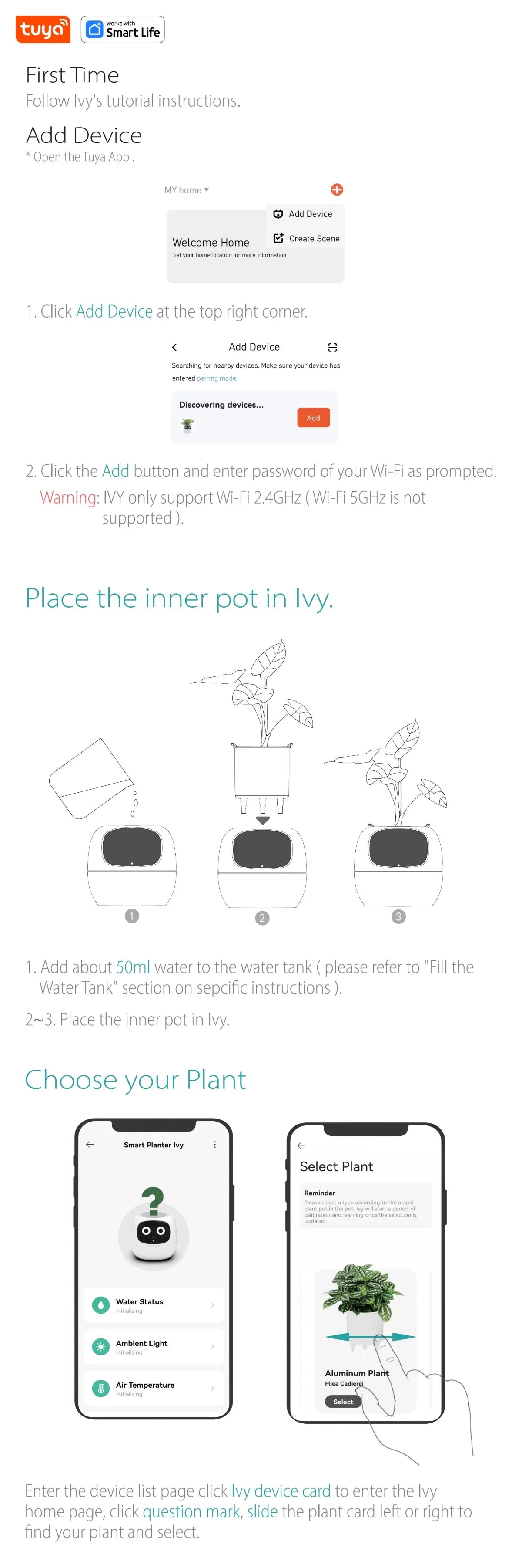 Smart Planter Tuya Ivy Endless Fun Over 49 Rich Expressions,7 smart sensors,AI Chips Make Raising Plants Easy and Fun