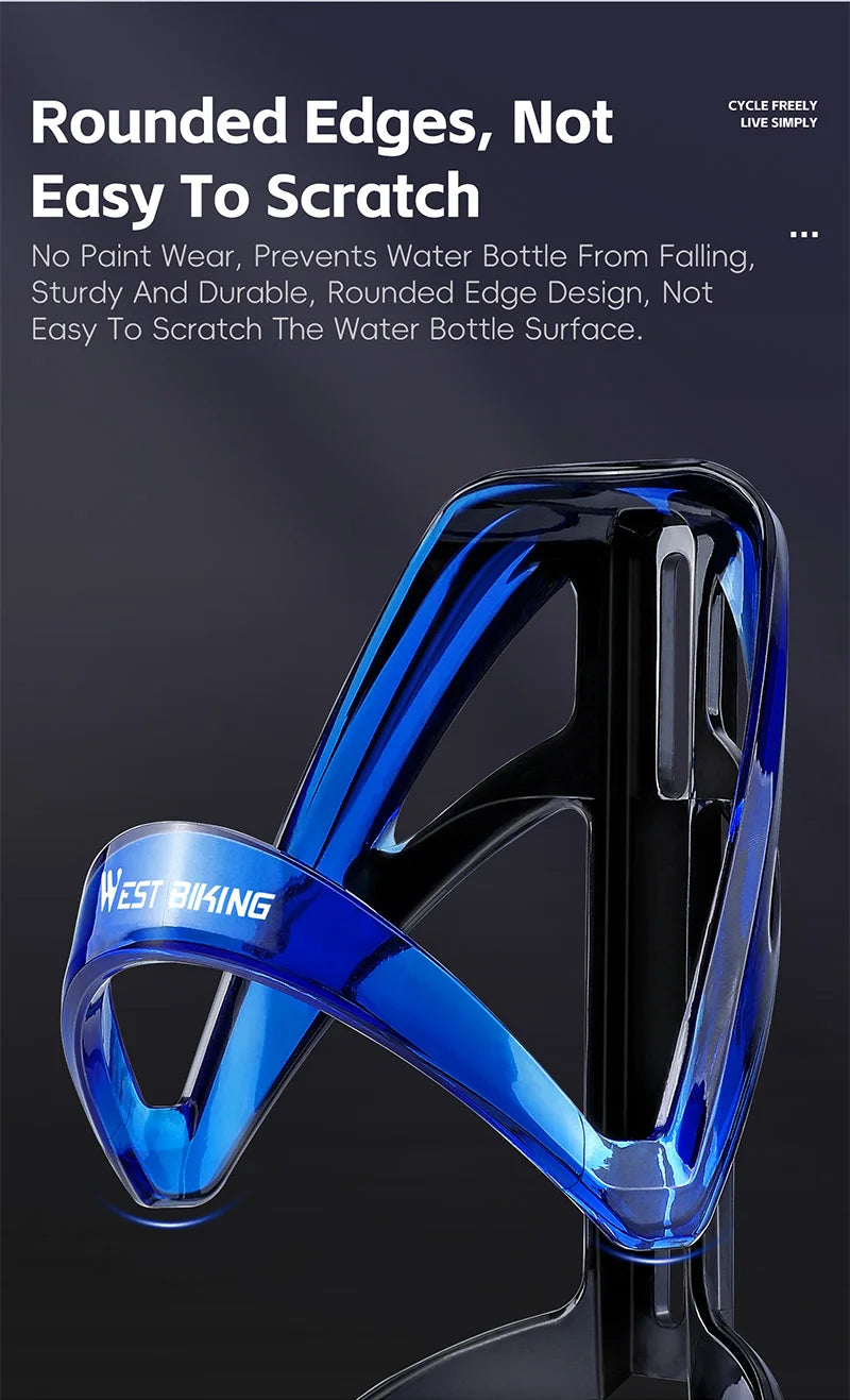 WEST BIKING Bicycle Bottle Holder Gradient Color Road Bike Lightweight Bottle Cage With Wrench MTB Round Edges Sport Cup Holder