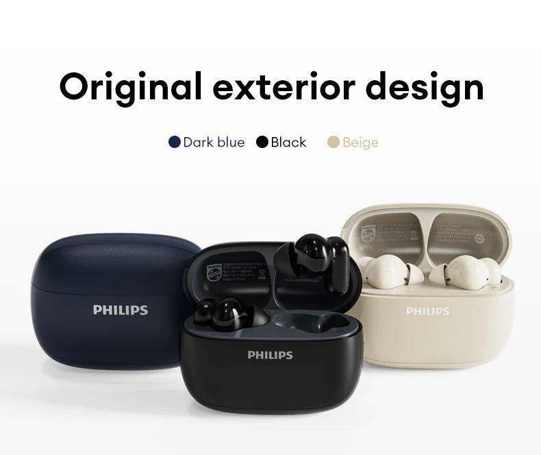 Original Philips TAT2569 Wireless Bluetooth V5.4 Noise Reduction IPX4 Waterproof Sport Earbuds t New Low Latency Gaming Headse