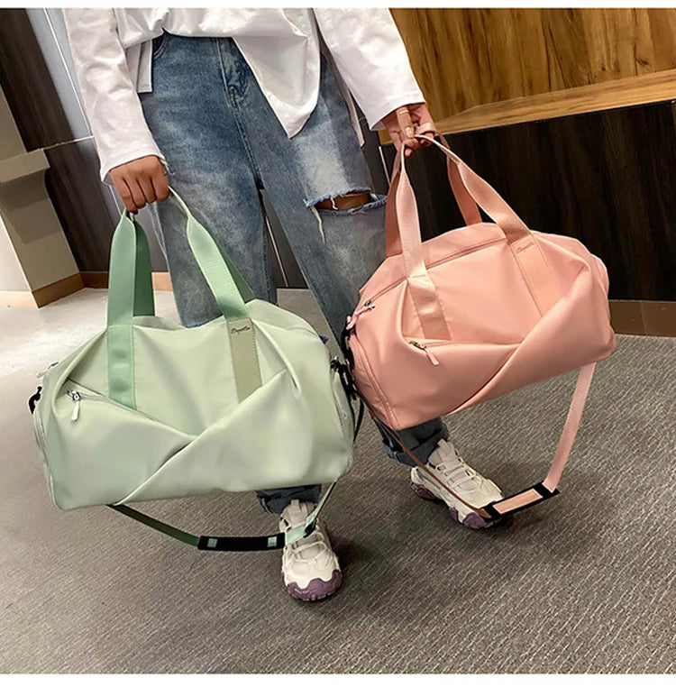 Women Sports Gym Bag Travel Dry Wet Bag Handbags Multifunction Swimming Tote Shoulder Weekend Fitness Duffle Yoga Shoes Daypack