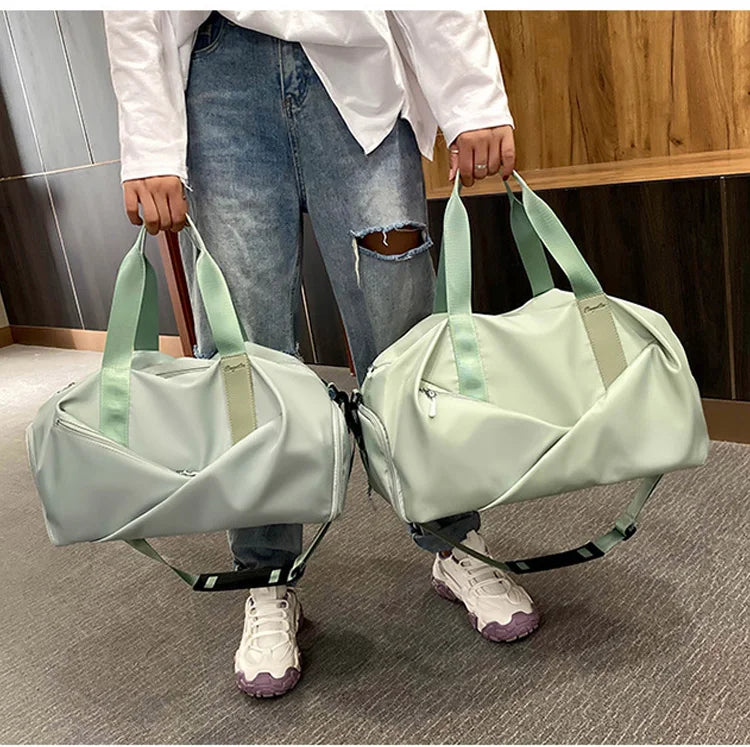 Women Sports Gym Bag Travel Dry Wet Bag Handbags Multifunction Swimming Tote Shoulder Weekend Fitness Duffle Yoga Shoes Daypack