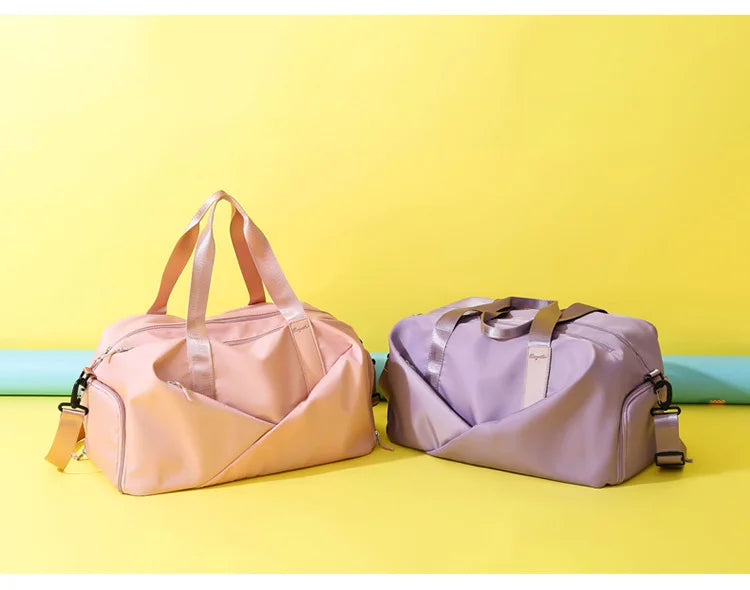 Women Sports Gym Bag Travel Dry Wet Bag Handbags Multifunction Swimming Tote Shoulder Weekend Fitness Duffle Yoga Shoes Daypack