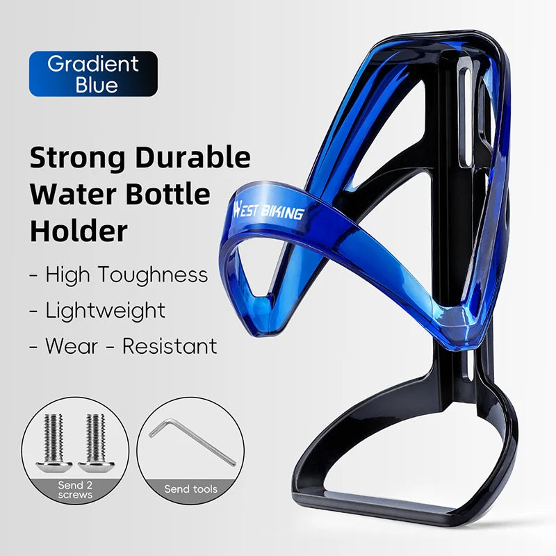 WEST BIKING Bicycle Bottle Holder Gradient Color Road Bike Lightweight Bottle Cage With Wrench MTB Round Edges Sport Cup Holder