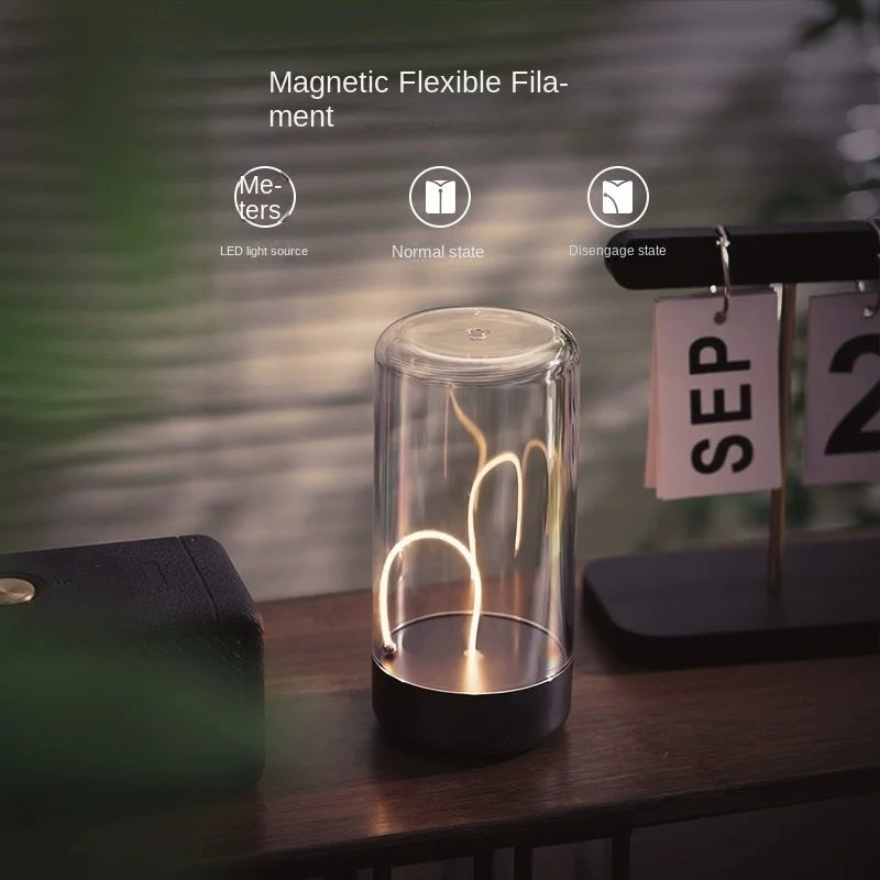 Cool Light Portable Quantum Wire Ambient Magnetic Type-C charging Bedroom Study Camping Christmas Gift