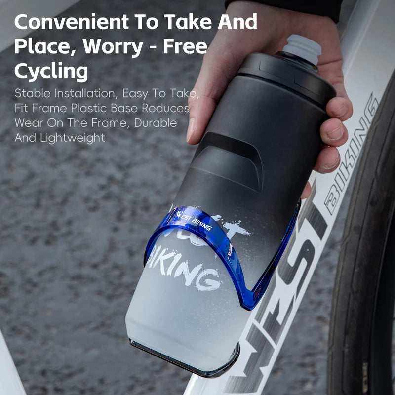 WEST BIKING Bicycle Bottle Holder Gradient Color Road Bike Lightweight Bottle Cage With Wrench MTB Round Edges Sport Cup Holder