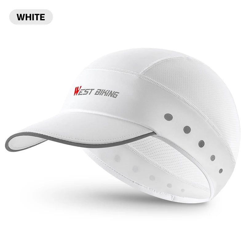 WEST BIKING Cycling Cap With Brim Sun Protection Summer Breathable Sports Quick Dry Bicycle Hat Men Bike Headwear Gorra Ciclismo