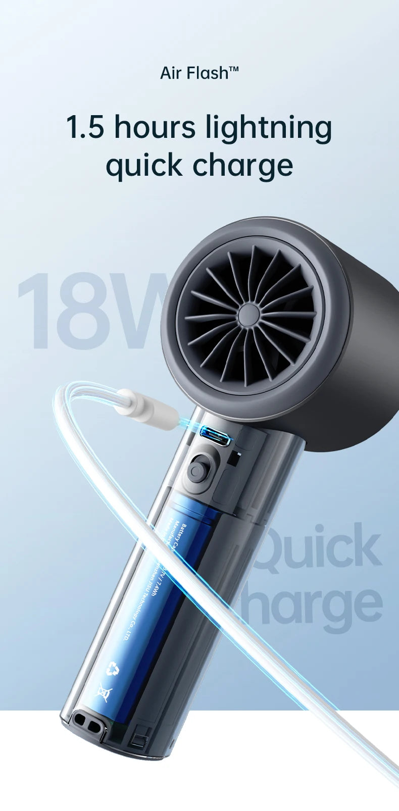 JISULIFE Portable Hand Fan , 100 Wind Speeds, Mini Bladeless Handheld Fan, USB Rechargeable Personal Fans, Electric Eyelash Fan