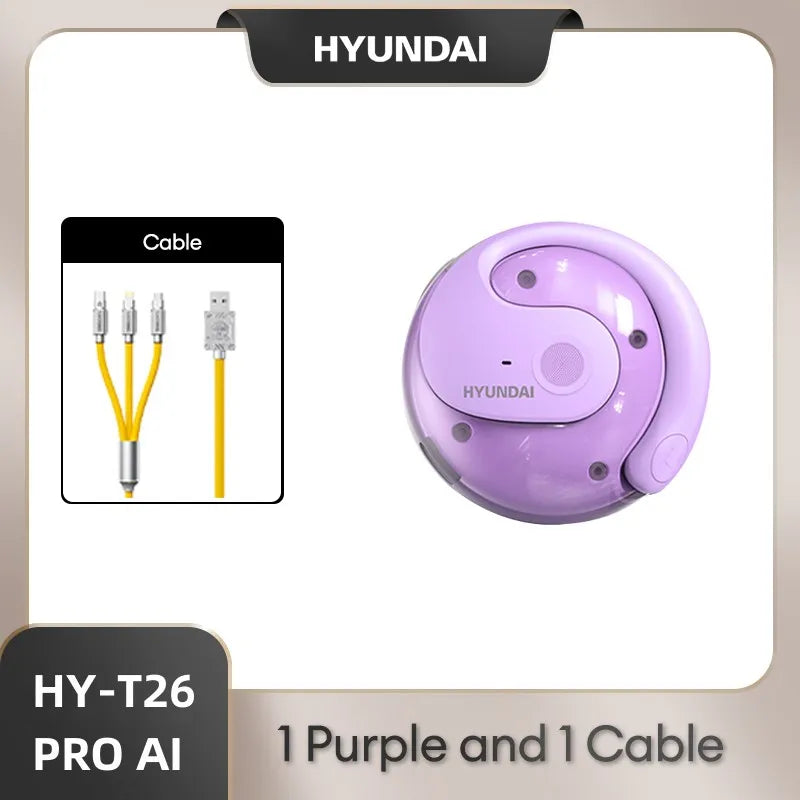 AI Real Time Translator HYUNDAI HY-T26 PRO Earbuds 98% Accuracy Wireless BT Translation Earphones for Travel Business Learning