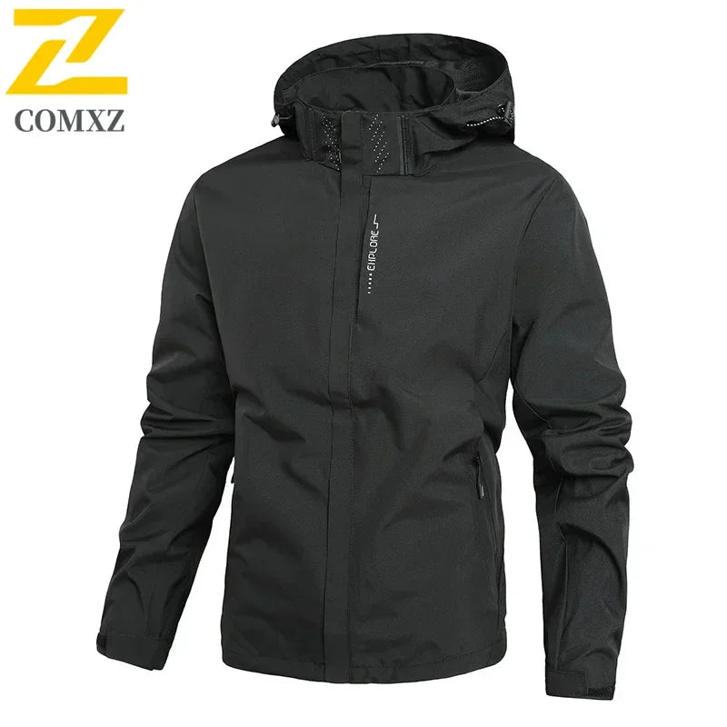Men Casual Jacket Outdoor Windproof Waterproof Athletes Spring Autumn New  Men Jacket Coat Detachable Hat Jackets Male M-5XL