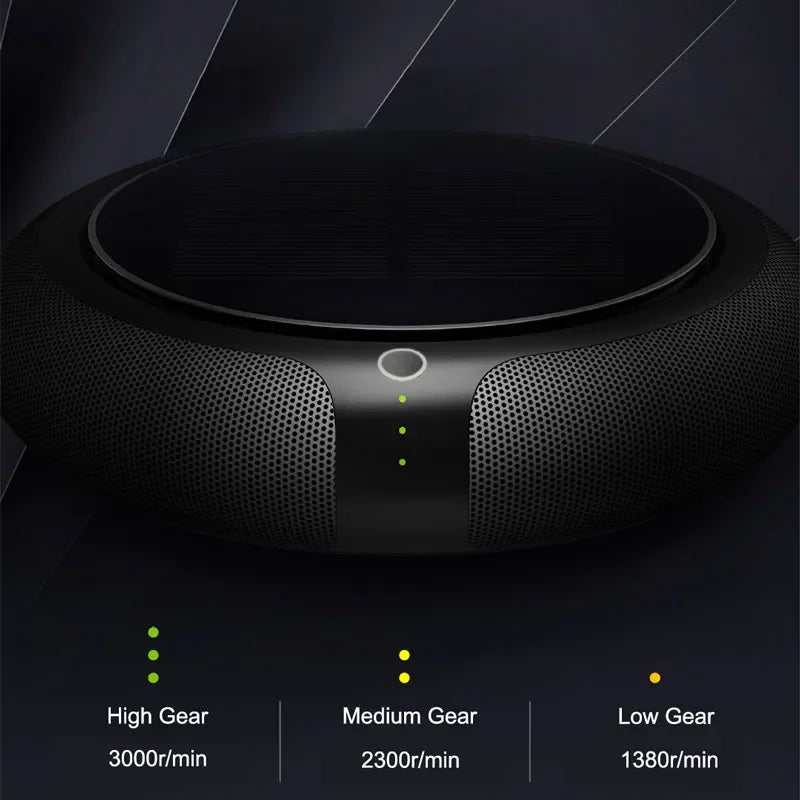 New Air Purifier Solar Charging Car Ionizer HEPA Filter Ion Deodorant Air Fresh Usb Ozone Generator Vehicle Electric Home Gift