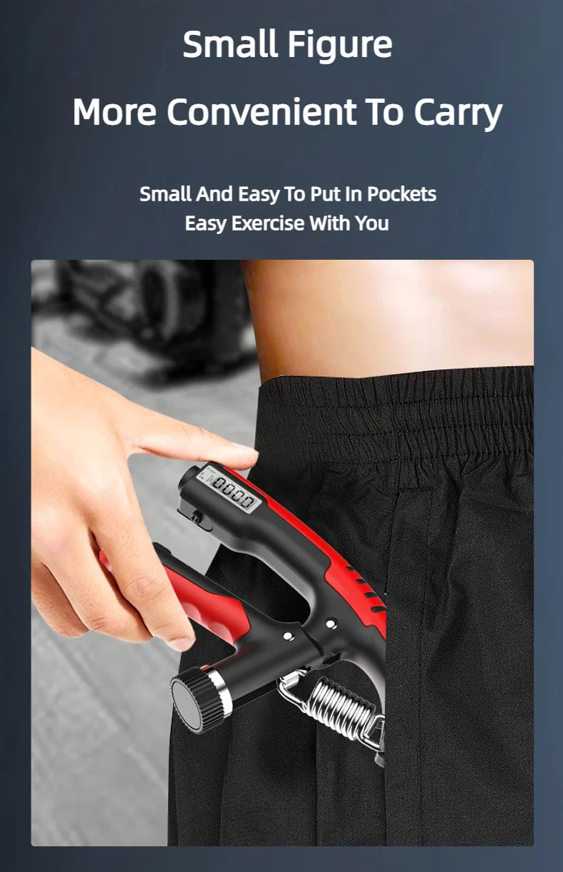 10-100KG Electronic Smart Counting Hand Grip Adjustment Exercise Power Strengthening Pliers Spring Finger Pinch Wrist Training