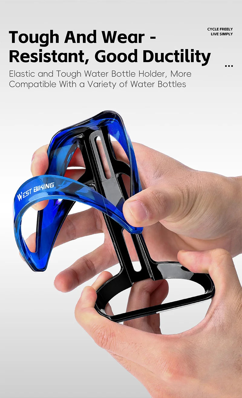 WEST BIKING Bicycle Bottle Holder Gradient Color Road Bike Lightweight Bottle Cage With Wrench MTB Round Edges Sport Cup Holder